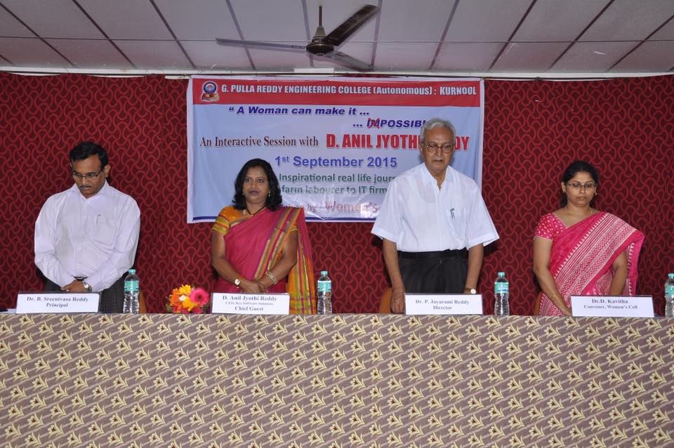 Interaction with PULLA REDDY ENGINEERING COLLEGE