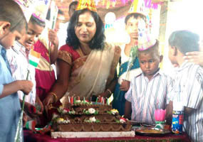 75 children brithday celebrations at Maa illu 2012